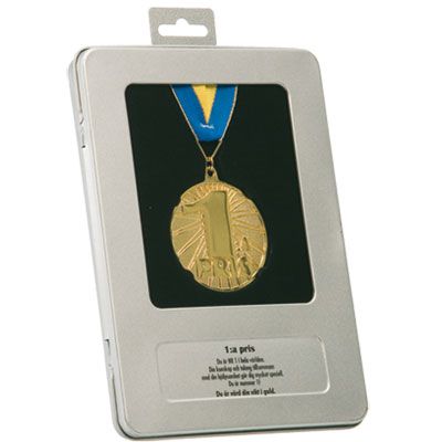 Medalj Medalj i etui och ramfot 1:a pris