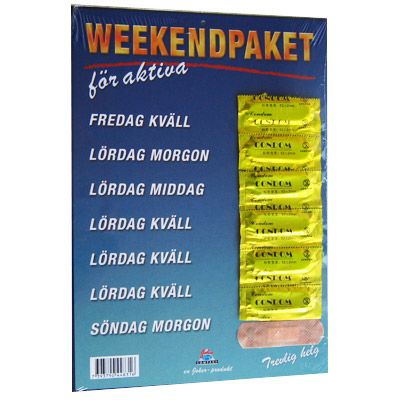 Weekendpaket för aktiva med sex kondomer