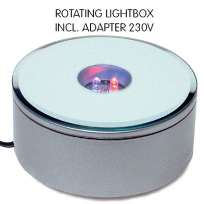 Ljusbox roterande inklusive adapter, 12cm diameter