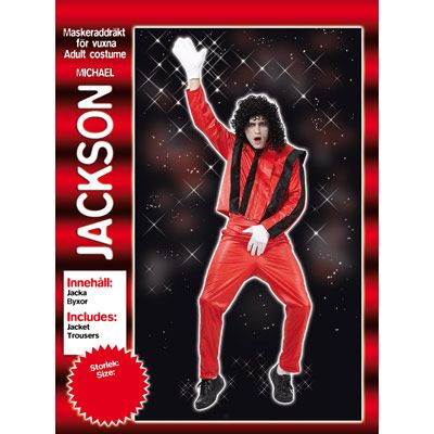 Michael Jackson rd party maskeraddrkt one size