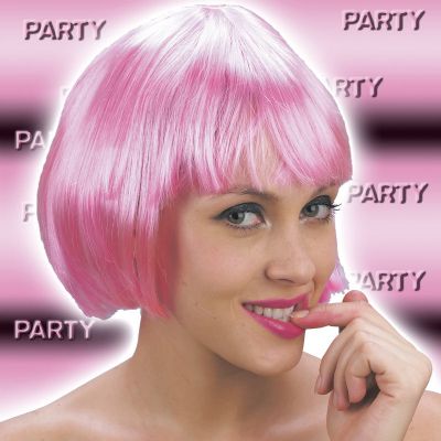 Party maskerad peruk Page rosa