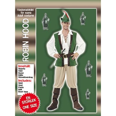 Robin Hood party maskeraddräkt one size