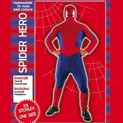 Party maskerad dräkt Spider Hero one size