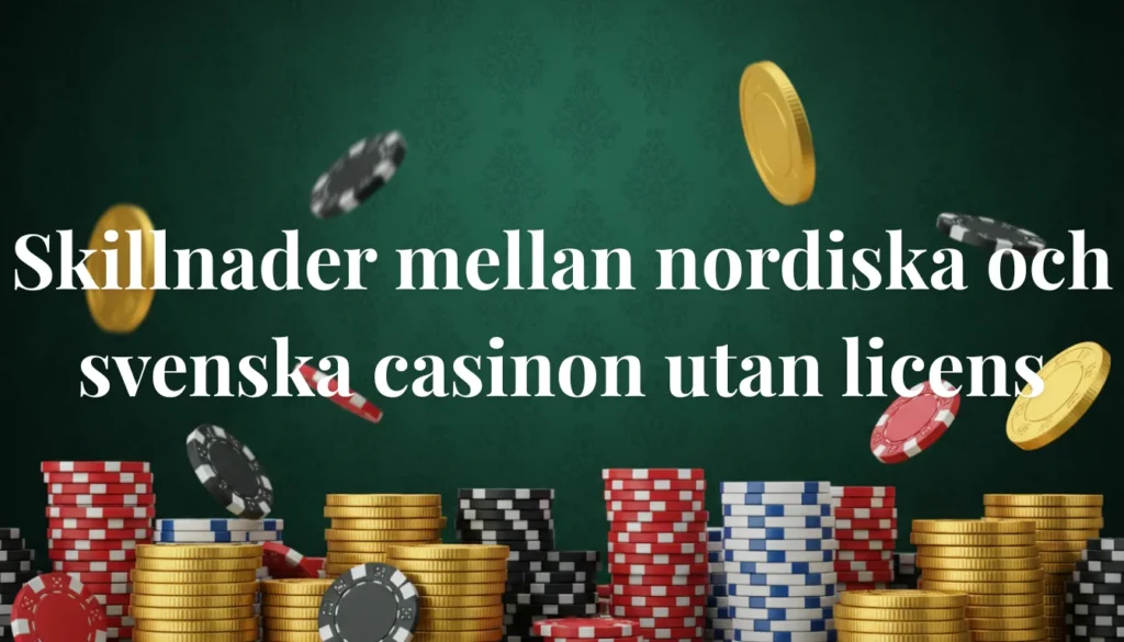 Skillnader mellan nordiska och svenska casinon utan licens